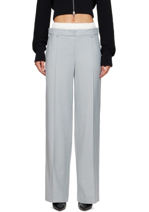 Aya Muse Blue Pinched Seam Trousers