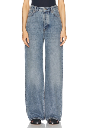 Loewe High Waisted Straight Leg in Washed Blue - Blue. Size 34 (also in 40).