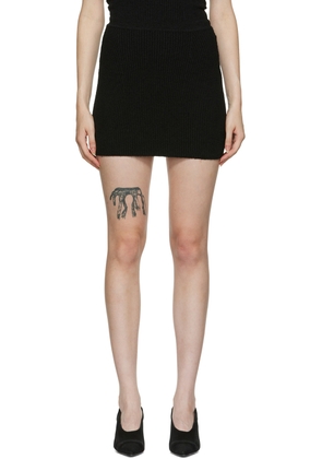 WARDROBE.NYC Black Cotton Miniskirt