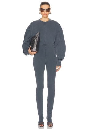 Acne Studios Long Sleeve Jumpsuit in Anthracite Grey - Grey. Size M (also in S, XS).