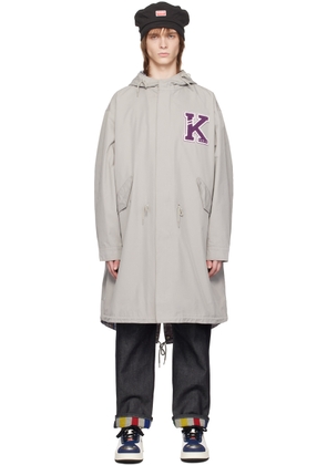 Kenzo Gray Kenzo Paris Mid-Length Jacket