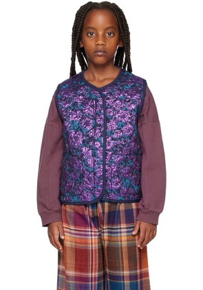 Daily Brat Kids Purple Glossy Jacquard Vest