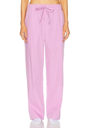 Tekla Stripe Pant in Purple Pink Stripes - Pink. Size S (also in ).