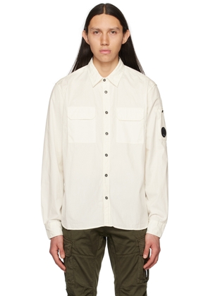 C.P. Company White Flap Pocket Shirt