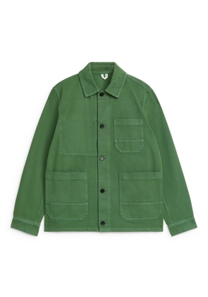 Overdyed Twill Overshirt - Green
