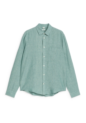 Regular-Fit Linen Shirt - Green