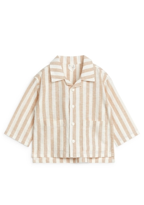 Linen-Cotton Shirt - Beige