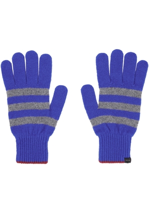 Paul Smith Blue Two Stripe Gloves