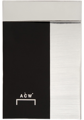 A-COLD-WALL* Black & Silver Inset Rectangle Pin