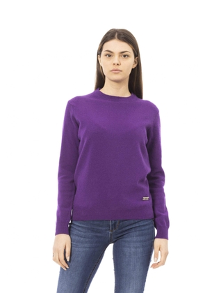 Baldinini Trend Violet Wool Sweater - L
