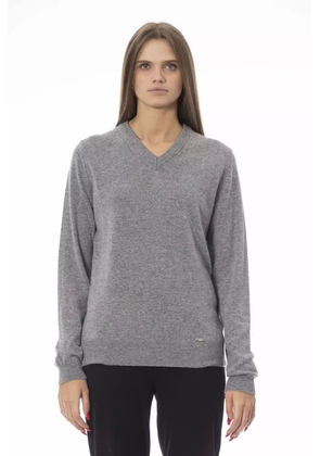 Baldinini Trend Gray Viscose Sweater - S