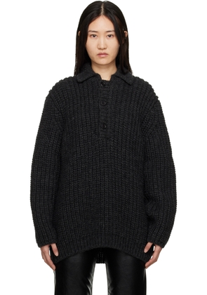 OUR LEGACY Gray Big Piquet Sweater