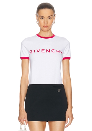 Givenchy Ringer T-Shirt in Raspberry - Pink. Size L (also in M, S, XS).