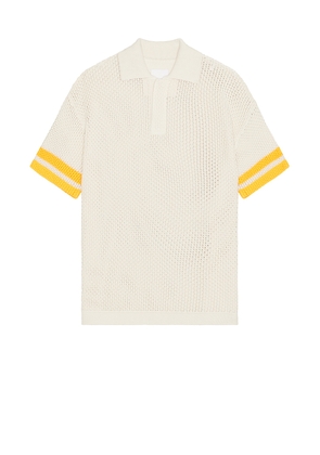 Givenchy Knitted Polo Shirt in Ivory - Ivory. Size L (also in M, S, XL/1X).