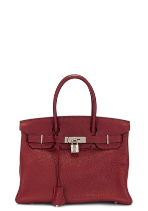 hermes Hermes Taurillon Birkin 30 Handbag in Rouge - Burgundy. Size all.