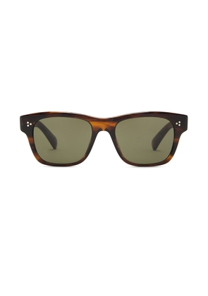 Oliver Peoples Birell Sun Sunglasses in Tuscany Tortoise - Brown. Size all.