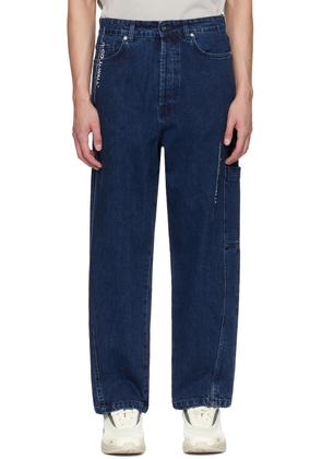 A-COLD-WALL* Indigo Printed Jeans