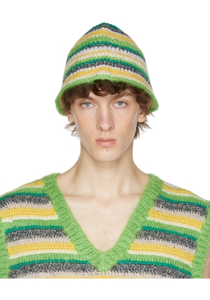 A PERSONAL NOTE 73 Green Striped Beanie