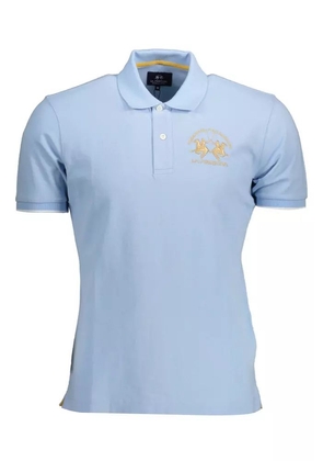 La Martina Light Blue Cotton Polo Shirt - XL