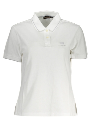 Napapijri  White Cotton Polo Shirt - XL