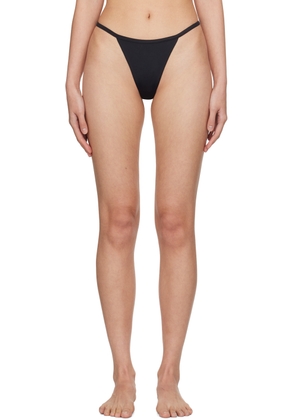 Versace Underwear Black Plaque Bikini Bottom