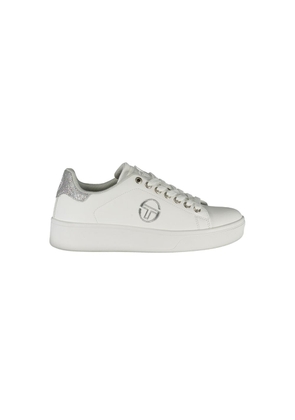 Sergio Tacchini Chic White Lace-up Sneakers with Contrast Details - EU38/US8