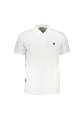 Timberland White Cotton Polo Shirt - M