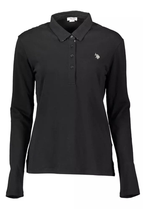 U.S. Polo Assn. Black Cotton Polo Shirt - XL