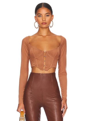 AFRM Grecian Top in Brown. Size XS.