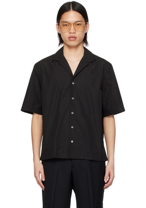 Lardini Black Spread Collar Shirt