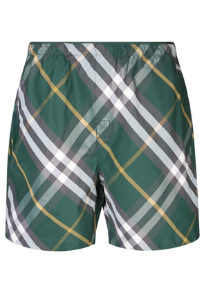 Burberry Checkered Knee-Length Twill Swim Shorts