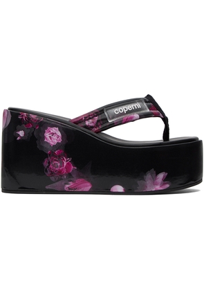 Coperni Pink & Black Holographic Sandals