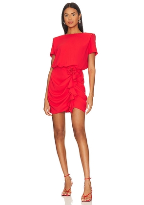 Amanda Uprichard X Revolve Cataluna Mini Dress in Red. Size M, XS.