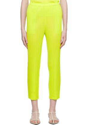 PLEATS PLEASE ISSEY MIYAKE Green New Colorful Basics 3 Trousers