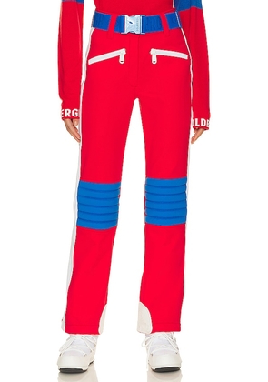 Goldbergh Goalie Ski Pants in Red. Size 40.