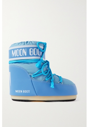 Moon Boot - Icon Low Shell And Faux Leather Snow Boots - Blue - 36/38,39/41,33/35,42/44