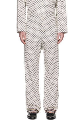 Bode Off-White Petit Motifs Pyjama Pants