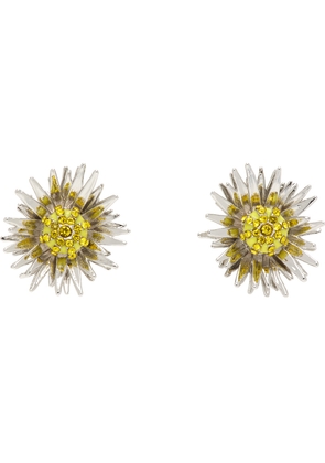 Marc Jacobs Silver 'The Future Floral Studs' Earrings