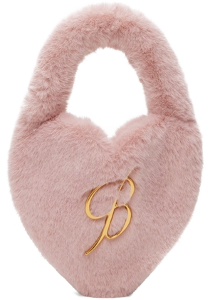 Blumarine Pink Heart-Shaped 'B' Monogram Pin Bag