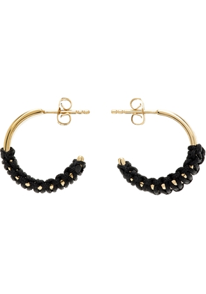 A.P.C. Gold & Black Hoop Earrings