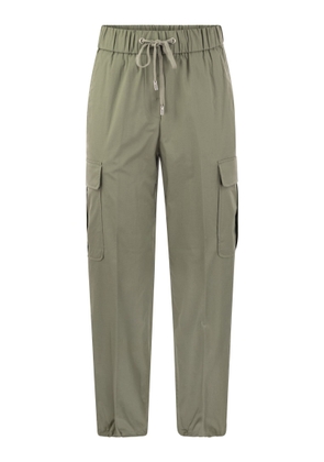 Peserico Stretch Cotton Cargo Trousers