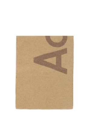 Acne Studios Logo Jacquard Frayed-Edge Scarf