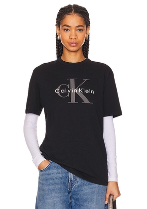 Calvin Klein Mono Logo Tee in Black. Size L, S, XL/1X, XS.
