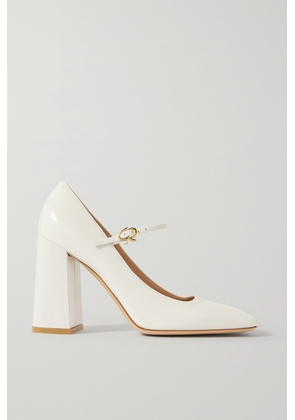 Gianvito Rossi - Nuit 95 Patent-leather Mary Jane Pumps - White - IT35,IT36,IT36.5,IT37,IT37.5,IT38,IT38.5,IT39,IT39.5,IT40,IT40.5,IT41,IT41.5,IT42