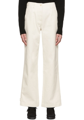 NORSE PROJECTS Off-White Organic Cotton Trousers