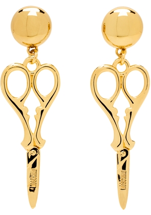 Moschino Gold Scissor Earrings