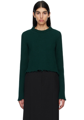 MM6 Maison Margiela Green Cutout Sweater