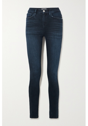 FRAME - Le High Distressed High-rise Skinny Jeans - Blue - 23,24,25,26,27,28,29,30,31,32,33,34