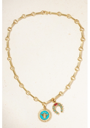 Storrow - Minnie, Holly + Ernie 14-karat Gold Multi-stone Necklace - One size