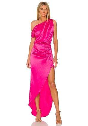 NONchalant Label Dinah One Shoulder Dress in Pink. Size XS.